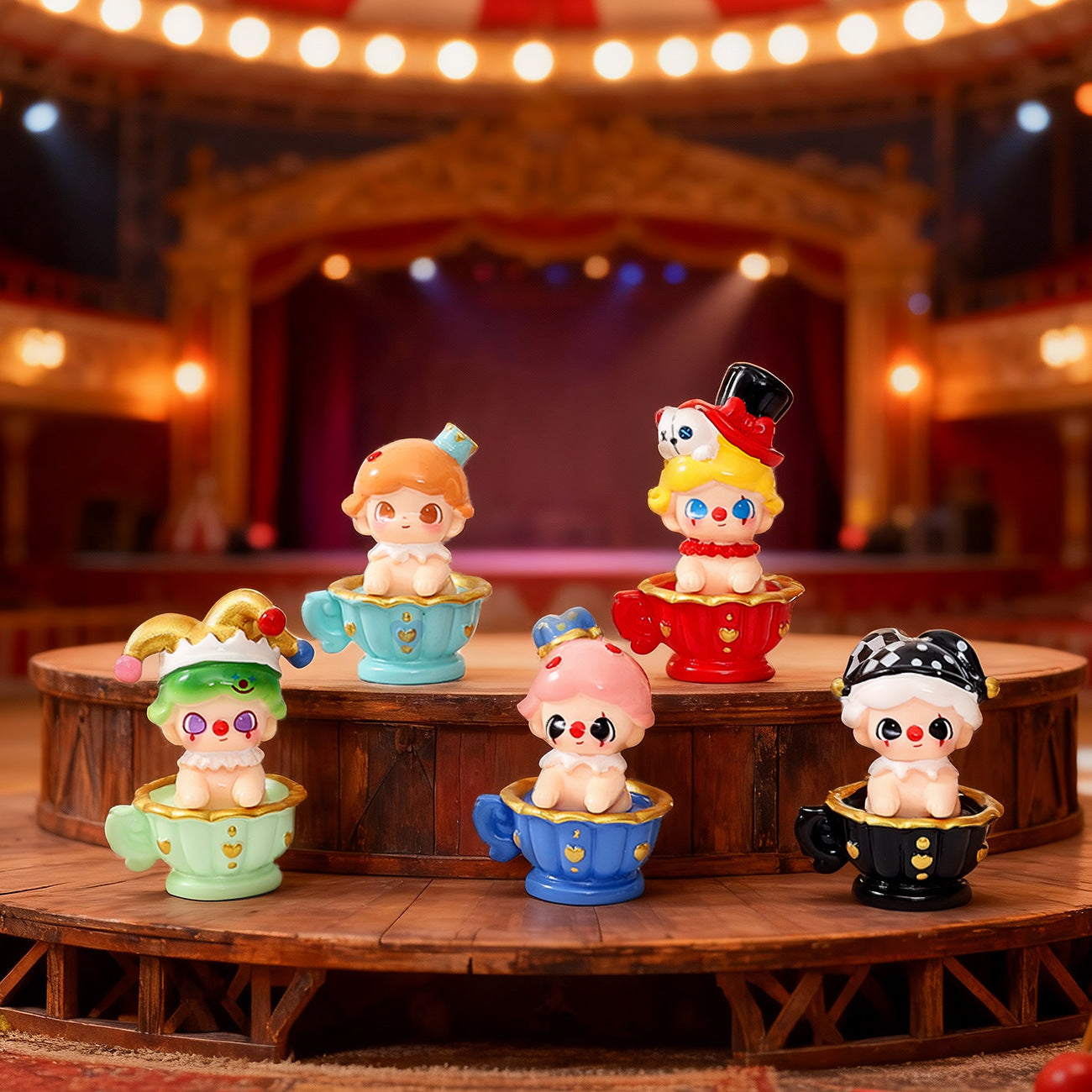 ❤9 Creative Clown Circus Plush Resin Craft Mini Desk Decorative Figurine Wholesale