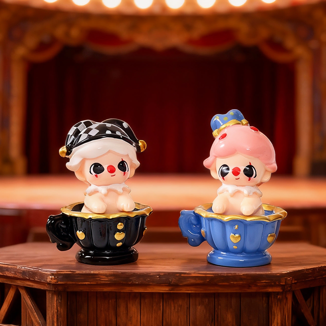 ❤9 Creative Clown Circus Plush Resin Craft Mini Desk Decorative Figurine Wholesale